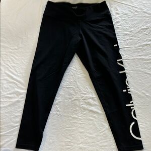 Calvin Klein Performance Stretch Leggings with Bold Logo